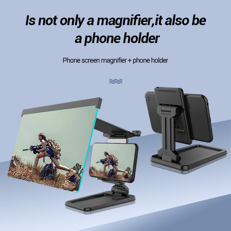 Compatible with Apple, 12 Inch Mobile Phone Screen Amplifier For IPad Movie Folding Shading 3D Screen Mobile Phone Amplifier Magnifier Cellphone Holder